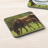 Thoroughbred Mare & Foal 2 Onderzetter (Linkerzijde)