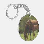 Thoroughbred Mare & Foal 2 Sleutelhanger (Voorkant Links)