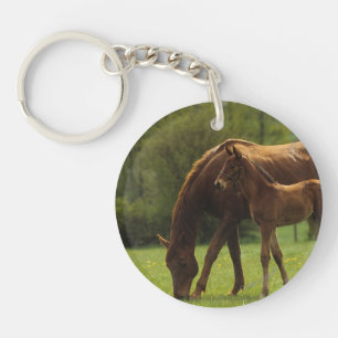 Thoroughbred Mare & Foal 2 Sleutelhanger