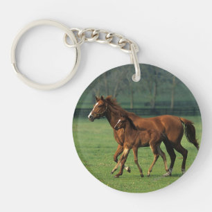 Thoroughbred Mare & Foal 3 Sleutelhanger