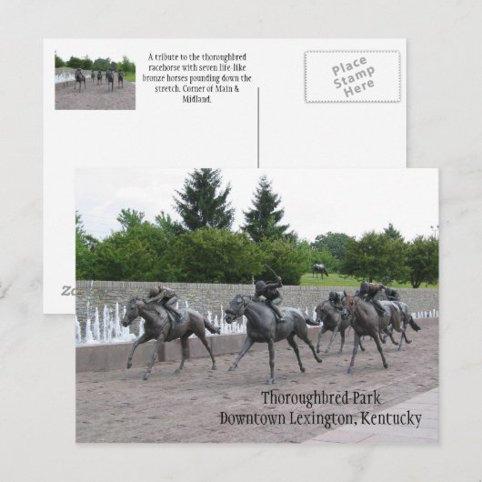 Thoroughbred Park Downtown Lexington, ... Briefkaart (Voorkant / Achterkant)