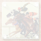 Thoroughbred Race Glazen Onderzetter (Achterkant)