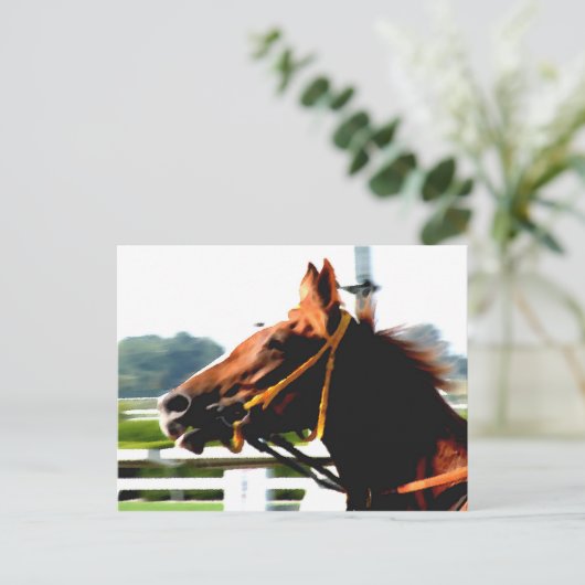 Thoroughbred Race Horse Briefkaart (Staand voorkant)