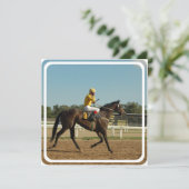 Thoroughbred Race Horse Invitation Kaart (Staand voorkant)