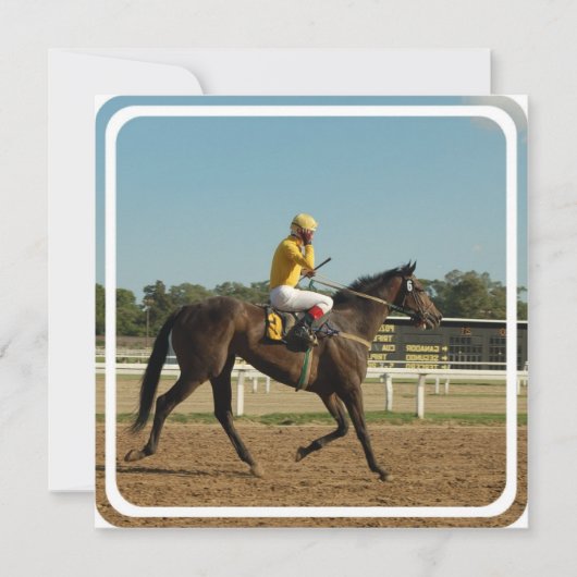 Thoroughbred Race Horse Invitation Kaart (Voorkant)