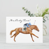 Thoroughbred Race Horse Invitation Kaart (Staand voorkant)