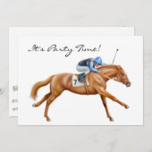 Thoroughbred Race Horse Invitation Kaart (Voorkant / Achterkant)