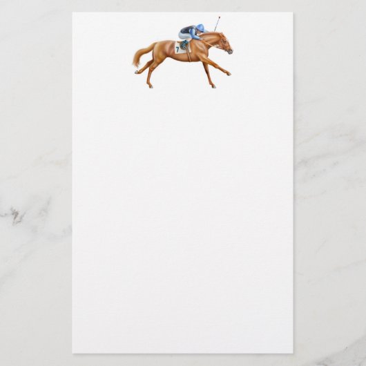 Thoroughbred Race Horse Stationery Briefpapier (Voorkant)