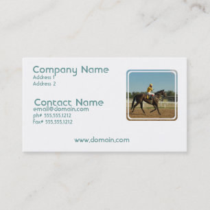 Thoroughbred Race Horse Visitekaartje