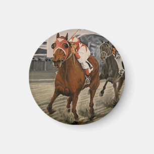 Thoroughbred Race Horse Wins Classic Magneet