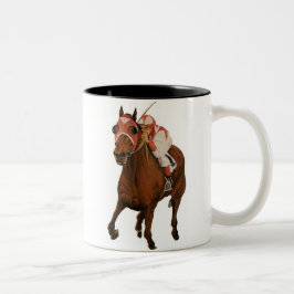 Thoroughbred Race Horse Wins Classic Tweekleurige Koffiemok