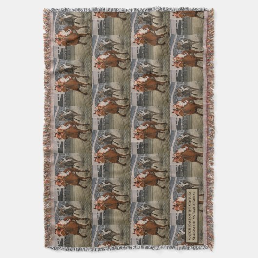 Thoroughbred Race Horse Wins Deken (Voorkant Verticaal)