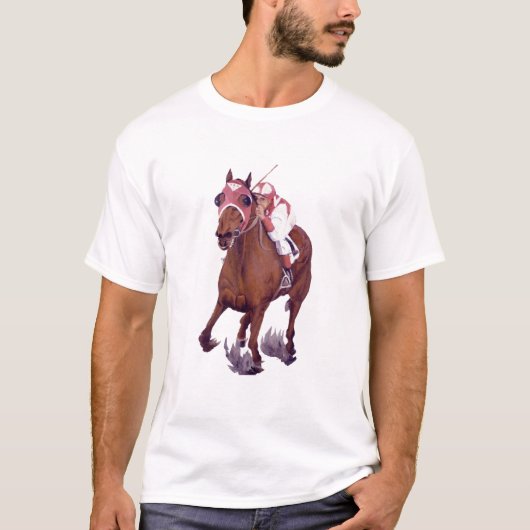 Thoroughbred Race Horse Wins T-shirt (Voorkant)