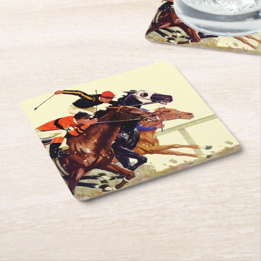 Thoroughbred Race Kartonnen Onderzetters (Schuin)