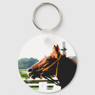 Thoroughbred race paard sleutelhanger