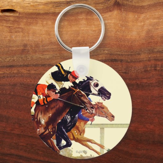 Thoroughbred Race Sleutelhanger (Voorkant)