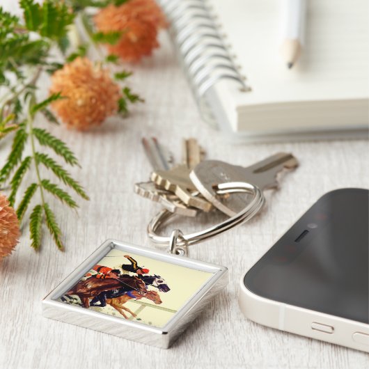 Thoroughbred Race Sleutelhanger (Zijkant)