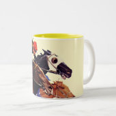 Thoroughbred Race Tweekleurige Koffiemok (Voorkant rechts)