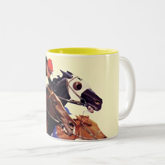 Thoroughbred Race Tweekleurige Koffiemok (Voorkant rechts)