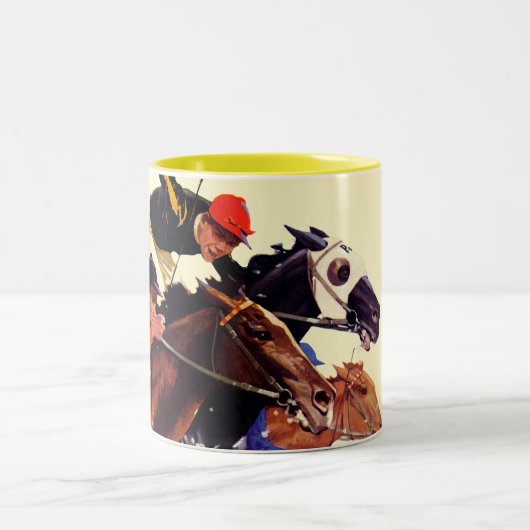 Thoroughbred Race Tweekleurige Koffiemok (Center)