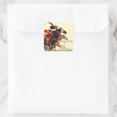 Thoroughbred Race Vierkante Sticker (Tas)