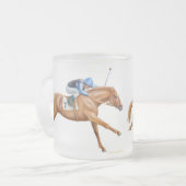 Thoroughbred Racehorse Frosted Mok (Voorkant links)