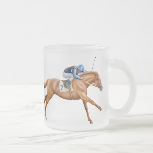Thoroughbred Racehorse Frosted Mok (Rechts)