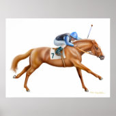 Thoroughbred Racehorse print (Voorkant)