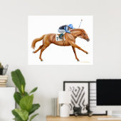 Thoroughbred Racehorse print (Thuiskantoor)