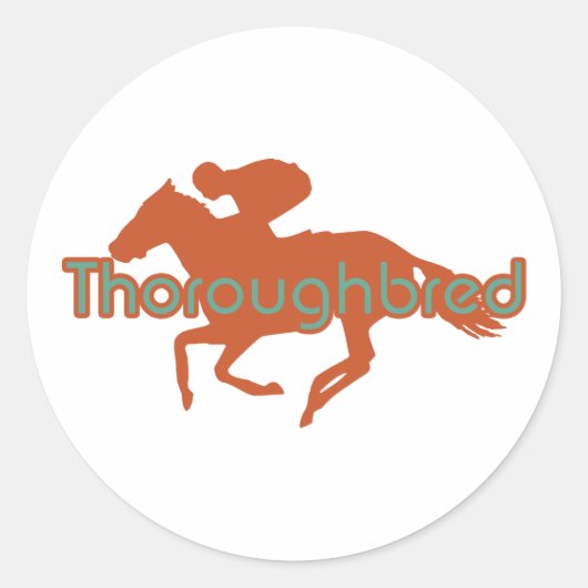 Thoroughbred Ronde Sticker (Voorkant)
