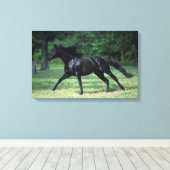 Thoroughbred Running Canvas Afdruk (Insitu (Houten vloer))