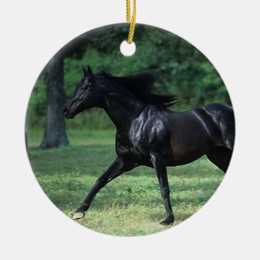 Thoroughbred Running Keramisch Ornament (Voorkant)