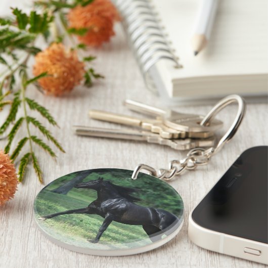 Thoroughbred Running Sleutelhanger (Voorkant Rechts)