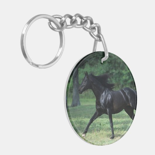 Thoroughbred Running Sleutelhanger (Voorkant Links)