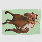 Thoroughbred Seabiscuit Classic Racehorse Wins Golfhanddoek (Horizontaal)