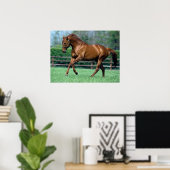 Thoroughbred Stallion, Ierland Poster (Thuiskantoor)