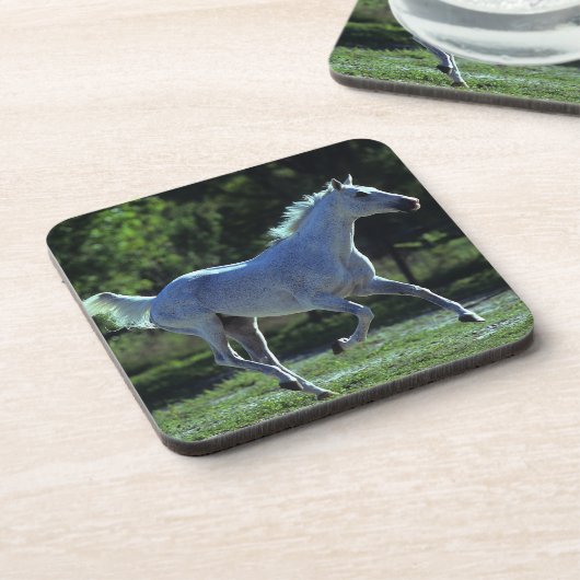 Thoroughbred Stallion Running Drankjes Onderzetter (Linkerzijde)