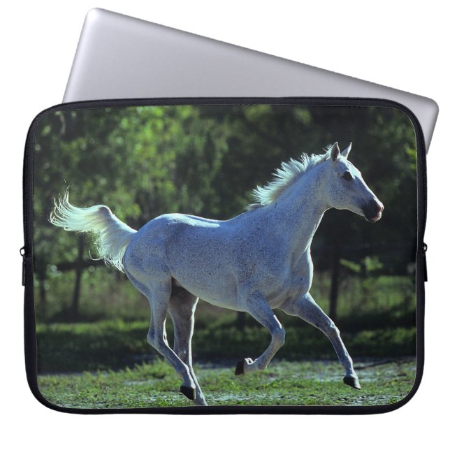 Thoroughbred Stallion Running Laptop Sleeve (Voorkant)