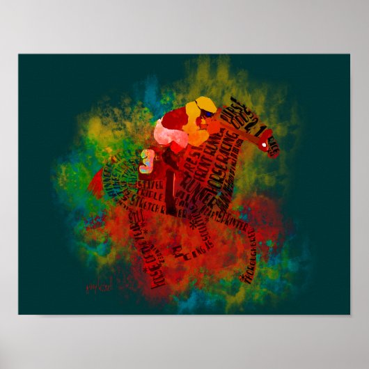 Thoroughbred Typography" Poster (Voorkant)