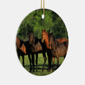 Thoroughbred Yearlings Keramisch Ornament (Rechts)
