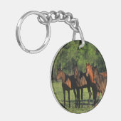 Thoroughbred Yearlings Sleutelhanger (Voorkant Links)