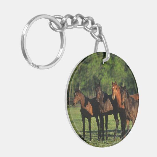 Thoroughbred Yearlings Sleutelhanger (Voorkant Links)