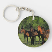Thoroughbred Yearlings Sleutelhanger (Voorkant)
