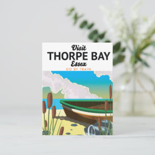 Thorpe bay Essex reisposter aan zee. Briefkaart