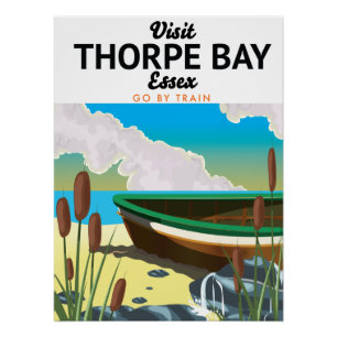 Thorpe bay Essex reisposter aan zee. Perfect Poster