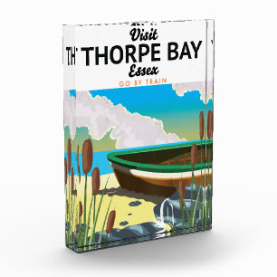 Thorpe bay Essex strand reisposter. Fotoblokken