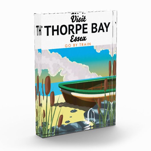 Thorpe bay Essex strand reisposter. Fotoblokken (Links)
