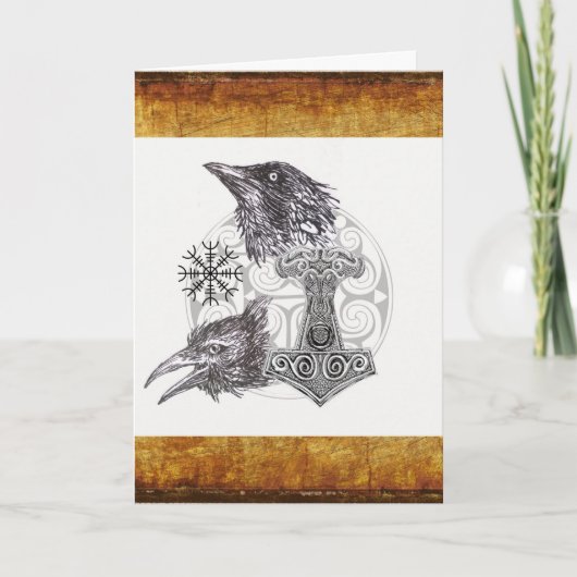 Thors hamer- en ravenkaart kaart (Voorkant)