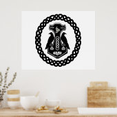 Thors hamer in een Celtic Knot Circle Poster (Keuken)