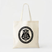 Thors hamer met Ravens in een Celtic Knot Circle Tote Bag (Voorkant)